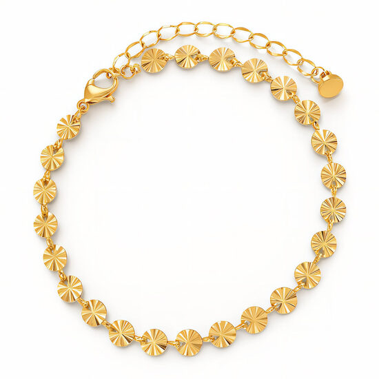 Sunny flower bracelet. 18K gold plated.