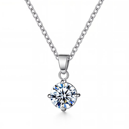 Classic cubic zirconia necklace. 